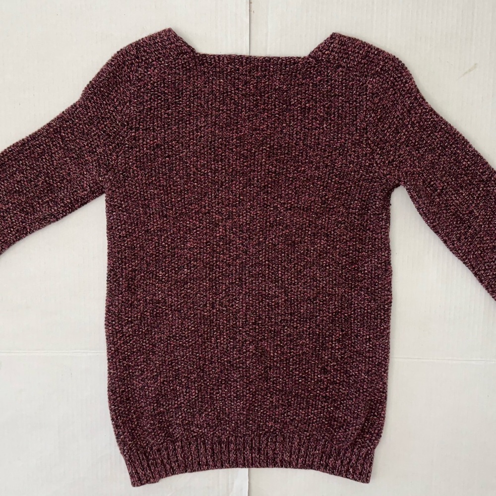 Maje Women’s Boucle Tweed with Silver Metallic Sweater/Jumper Size 1